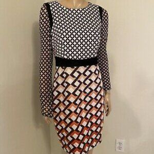 Karen Millen Mixed Geo Dress - US 6